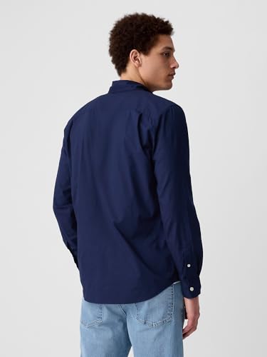 Image of Gap Men Solid Slim fit Long Sleeve Collared Neck Shirt