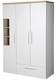 roba Kleiderschrank „Tobi“ 3-türig für Kinderzimmer, Kinderkleiderschrank mit 1 Schublade für Babyzimmer, Babyzimmerschrank mit Soft Close-Technik, Drehtürenschrank, Babymöbel, Kindermöbel