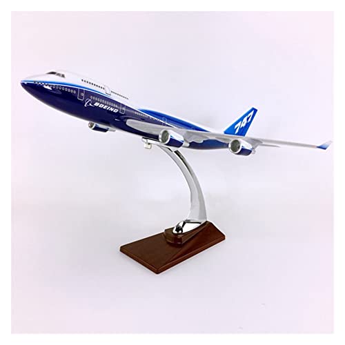Modelo de avión B747 de resina fundida a presión de 32 cm con soporte de exhibición para hobby 4