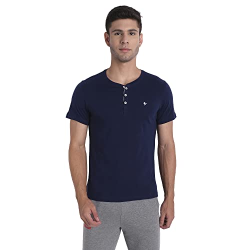 Image of AM SWAN Premium Cotton Half Sleeve Henley T-Shirts