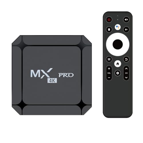 MX Pro 5G Smart 4K Ultra HD Media Player WiFi 6 Bt Remote Control 16GB USB Home Media Player