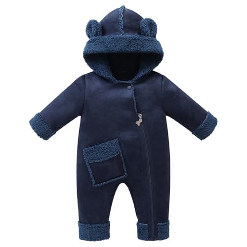 Toddler Snow Suit Baby Snowsuit Infant Winter Coats Fleece Clohtes 0-2T Jumpsuit