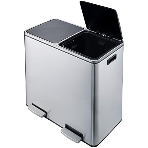 Heim Concept Trash can, 60 L, Silver Cover