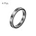 HARFINGTON 4pcs 6808-2RS Deep Groove Ball Bearings 40mm Bore 52mm OD 7mm Thick Chrome Steel ABEC5 Double Sealed Bearing for Motors Pumps Conveyors