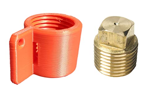 Drain Plug Keychain with Drain Plug - Red - Boat Drain Plug Reminder - fits Garboard 1/2 inch Drain Plug