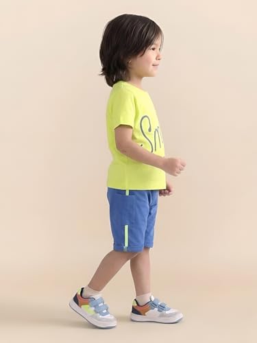 Image of POLKA TOTS 100% Pure Cotton T-Shirt and Shorts Combo For Boys | Summer Dress & Beach Wear for Boys and Toddlers | Breathable Premium Fabric Co-Ord Set Kids | Relaxed Fit Casual Summer Outfit for Kids