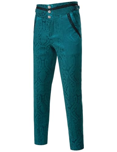 Image of VATPAVE Mens Gothic Pants Cosplay Costume Steampunk Victorian Pants