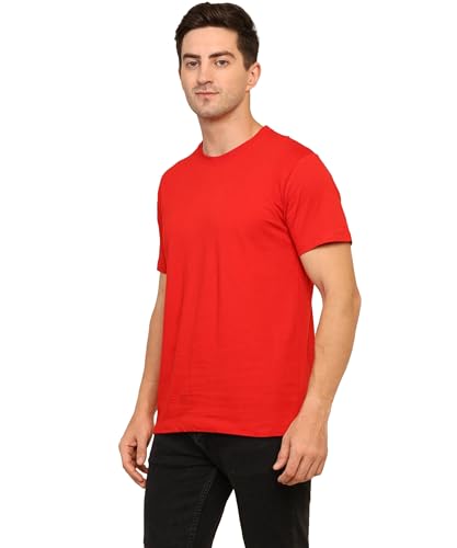 Image of Unisex Round Neck Plain T-Shirt | Combed Bio-Washed Ring Spun Cotton for Men & Women, Short Sleeves