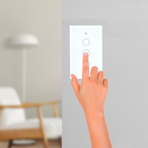 Interruptor Inteligente Haiz Touch Screen 3 Botões Compatível com Alexa e Google Home Resistente à Á