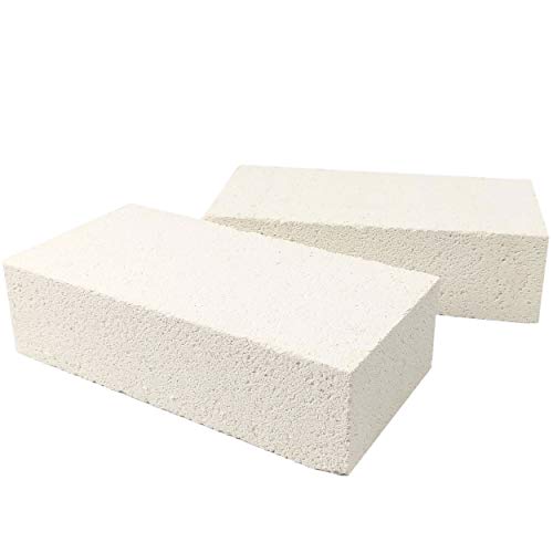 Lynn Manufacturing Insulating Fire Brick, 3000F Rated, 2-Pack, for Kilns, Forges, Metal Clay Firing, Jewelry Soldering, 9