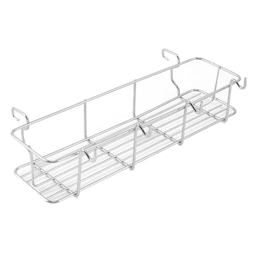 rockible Table Side Basket Storage Rack Organizer Compact Stainless Steel Storage Basket Shelf for Backpacking Hiking BBQ Tent Outdoor