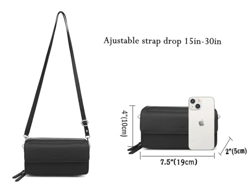 Image of Lanyani RFID Crossbody Wallet Wristlet Purse with Phone Pocket For Women Vegan Leather