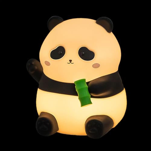 Lámpara de noche Panda | Lámpara Panda de 1200 mAh activada al tacto, bonita lámpara de noche de guardería de silicona con animales para niñas, niños, todas las edades,