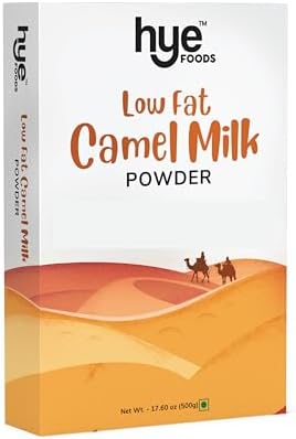 HYE FOODS Low Fat Camel Milk Powder | Pasture Grazed | 17.60 Oz (500gms)