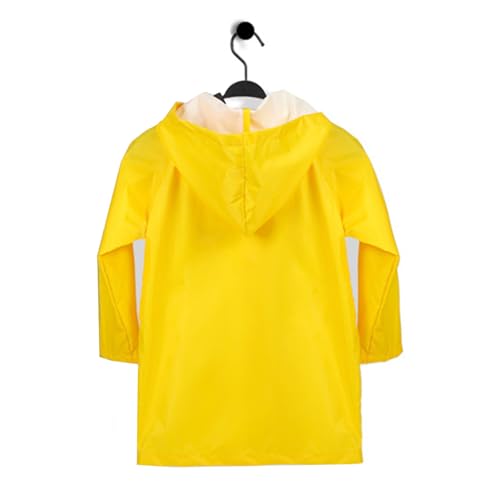 Yellow Rain Jacket Raincoat Kids - Children Lightweight Button Down Hoodie Rain Coat for Girls Boys Toddlers4