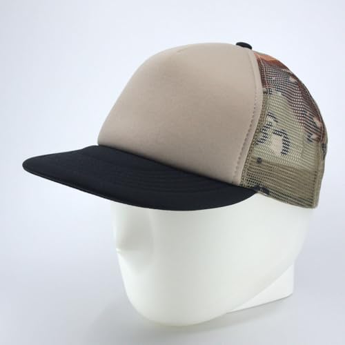 Image of The Vintage Year High Crown Foam Mesh Camouflage Trucker Hat Baseball Cap