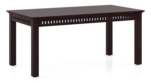 Image of Dining Table Set || Wood 6 Seater Dining Table with Chair || Dining Room Furniture || Wooden 6 Seater Dining Table || Modern and Unqiue Dining Table Living Room (6 Seater Dining Table) Walnut Finishs