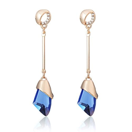 Shining Diva Fashion AAA Quality 18k Gold Plated Crystal Earrings For Women & Girls