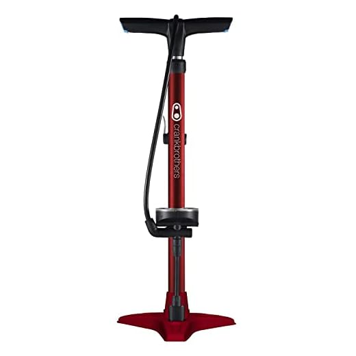 CRANKBROTHERS Bomba de Piso Gema-Estampado Base-Rojo, Talla única