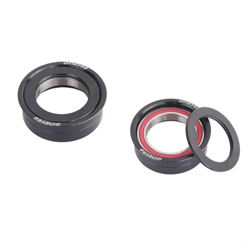 Startbuymore Bike Bottom Bracket Adapter Middle Shaft Conversion Black Side Cover Repair Parts Bicycle Bottom Bracket Conversion Kit (7# 25-24mm)