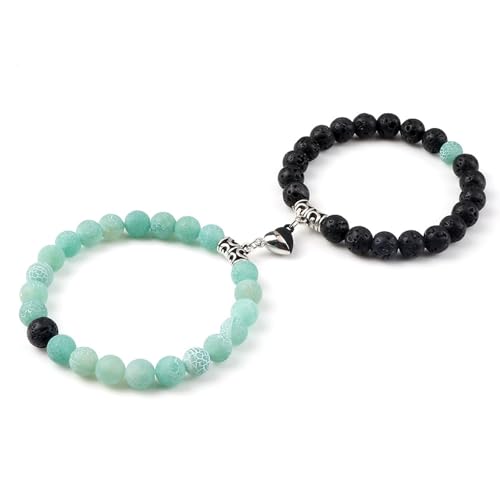 Bracelets en cristal spirituel noir et gris bleu, le cadeau idéal en pierres naturelles