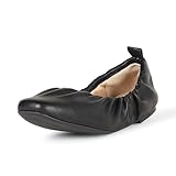 Basics von The Drop The Drop Paige Scrunch Ballet Flat Ballerinas, Schwarz, 40 EU