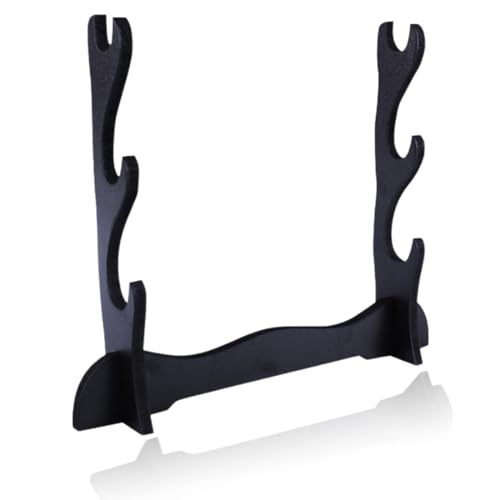 GNHG 1 artículo Soporte para Espada de 3 Niveles, Soporte Decorativo para Espada de Mesa, Soporte de exhibición de Madera para Katana, Capas para decoración del hogar, Manualidades