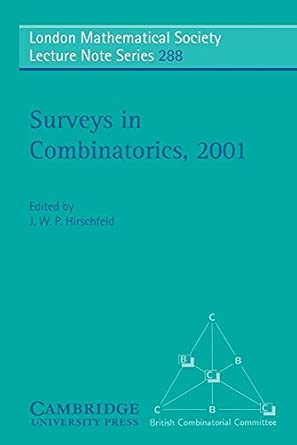 Surveys in Combinatorics, 2001: 288 book cover