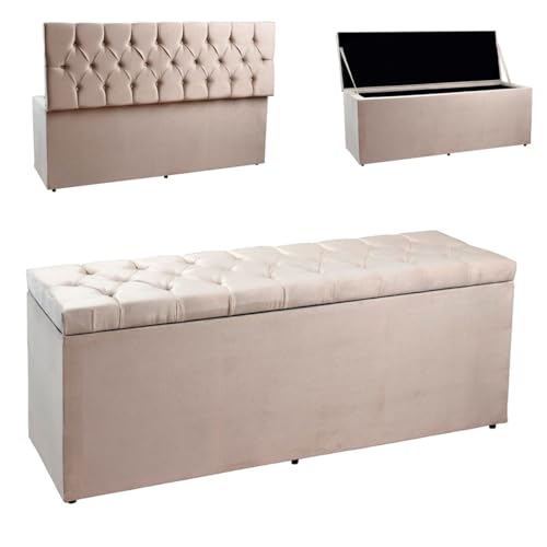 Calçadeira Baú Solteiro Banco Guarda Volume 90cm Quarto Suede Corino (Corino bege)