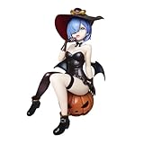 Qigmhua Re:0 Rem Figura Estatua, 15,5 cm Halloween Calabaza Ver Modelo, Anime Figura de Acción Remu con Sombrero Figura Figura Cumpleaños Regalo PVC