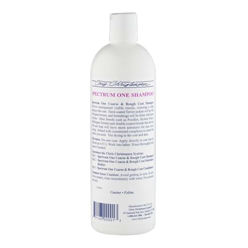 Chris Christensen Spectrum One Coarse & Rough Coat - Spezialshampoo für raues und grobes Fell | Professionelle Hundefellpflege, 473ml