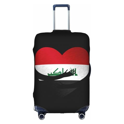 Travel Luggage Cover Iraq Iraqi Flag Heart Fashion Washable Baggage Suitcase Protector Fit For Luggage Large