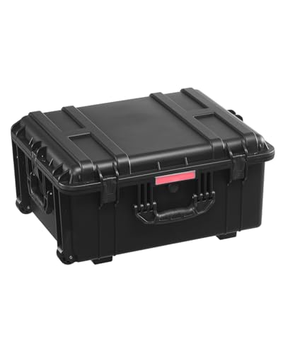 Happybuy Weatherproof Hard Case, Heavy Duty Protective Dry Box Case with Pre-Cut Foam, Wheels & Retractable Pull Handles for Travel, Hunting, Military, Tactical, IP67 Waterproof Case for Cameras