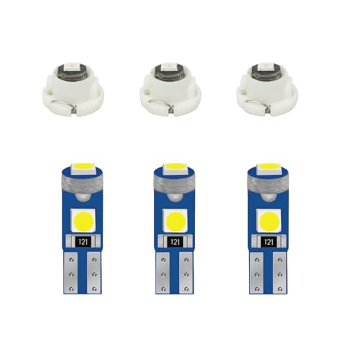 Image of WLJH Green LED Gauge Climate and Clock Bulb Kit for Lexus IS300 2001-2005 | 3030 SMD, Dimmable, No Soldering, Classic Green Dash Light, Instrument Backlight, HVAC Panel Lights, 12-Pack