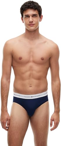 Tommy Hilfiger Men 3P Brief UM0UM03875 Brief, RED (Carbon Navy/Carbon Navy/Carbon Navy), S – Ansicht 3