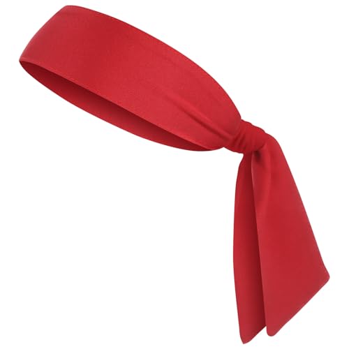 FRCOLOR Red Sports Headband Sweat-Wicking Polyester Fiber Tie Headband for Running, Workouts, Tennis, Karate, Athletics, and Pirate Costumes FRCOLOR Red Sports Headband Sweat-Wicking Polyester Fiber Tie Headband for Running, Workouts, Tennis, Karate, Athletics, and Pirate Costumes