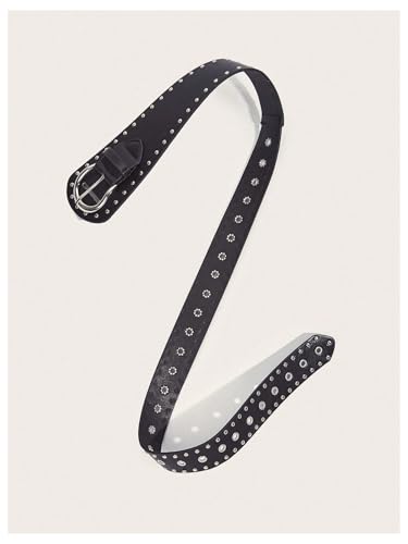 Verdusa Women's Studded Belts Y2k Belt Punk PU Leather Vintage Western Cowgirl Belts3