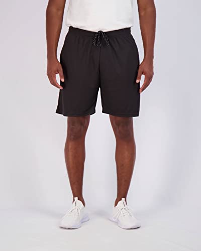 Image of Real Essentials 4 Pack: Men's 7 inch Athletic Running Quick Dry Mesh Shorts with Zipper Pockets (Available in Big & Tall)