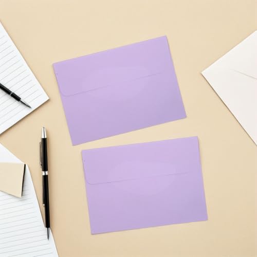 Envelopes papier violet clair 11x16 cm pour invitation pack de 80