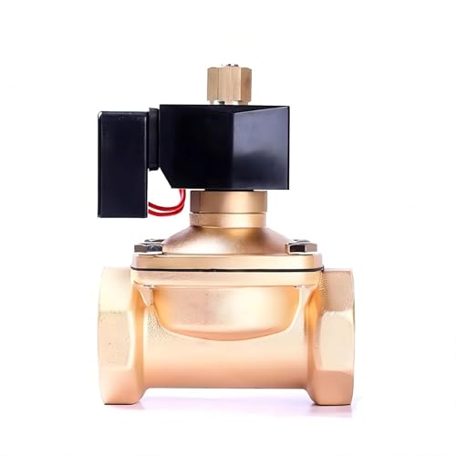 Électrovanne normalement ouverte laiton 1/2 pouce vanne solénoïde eau AC 220V de plomberie - 3