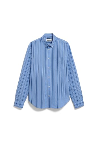 ARMEDANGELS Herren Hemd aus Bio-Baumwolle GAVRAA Stripes Relaxed Fit Dark Morning M