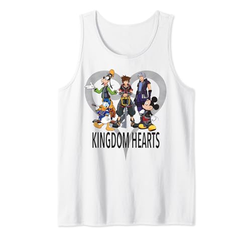 Disney Kingdom Hearts Group Shot Symbol Tank Top geek sans manche
