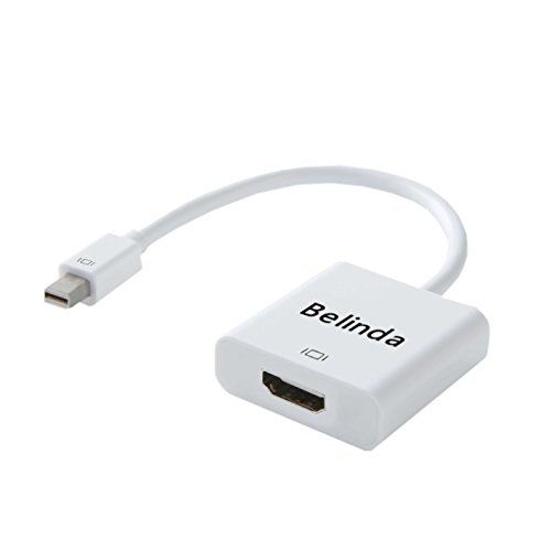 Belinda Mini DisplayPort (Thunderbolt) to HDMI Adapter Cable for Mac Book, iMac, Mac Book Air, Mac Book Pro, and Mac Mini-Square