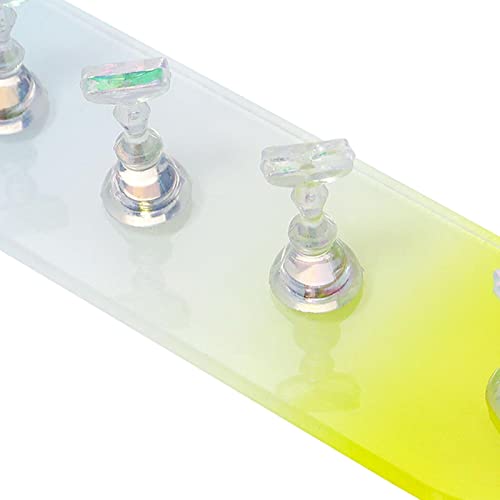 THE STYLE SUTRA® Press On Nail Stand Nail Salon Equipment Nail Art Set Accessories for Salon Blue and Yellow| Nail Care, Manicure & Pedicure | Nail Art Accessories