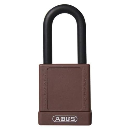 Image of Lockout Padlock, Keyed Different, Plastic-Covered Aluminum, Brown, 1 1 /2 in Shackle Height - 1 Each