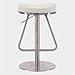 ZDXY Taburete De Bar Taburete De Cocina Ajustable, Taburete De Bar Giratorio De Cuero PU, Elegante Y Moderno Asiento Tapizado De Acero Inoxidable con Reposapiés para Cocina, Café, Bistro, Mostrador
