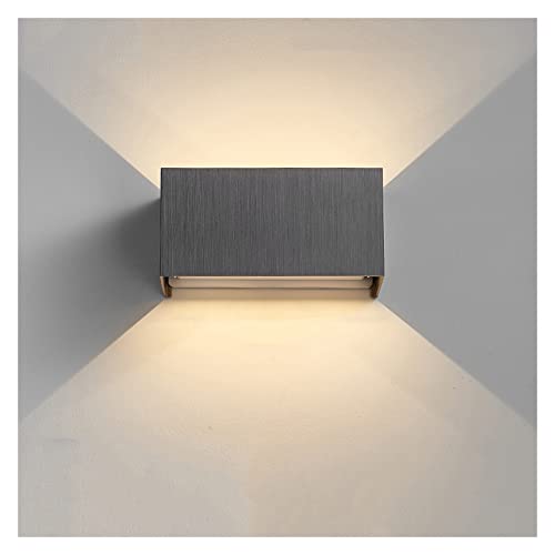 Applique murale LED 12W en aluminium gris chic pour salon moderne