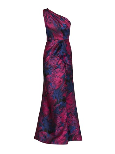 Image of Adrianna Papell One Shoulder Jacquard Gown