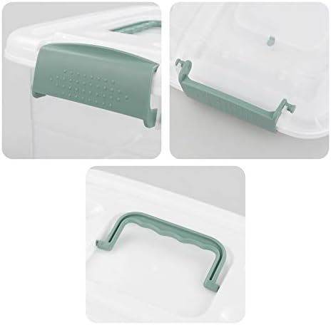 Xowine Set of 24 Plastic Storage Box, 6 L Small Clear Storage Latch Box with Lids