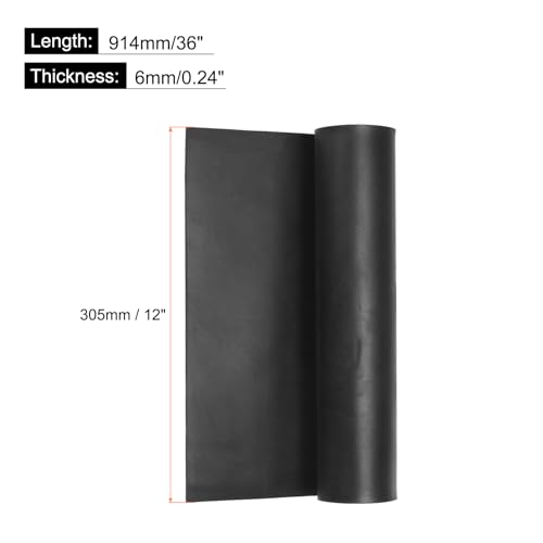 QUARKZMAN Feste Gummimatte 1/4 Dicke x 12 Breite x 27.5 Länge Antirutsch Neopren Gummi Dachmaterial Für Dichtungen DIY Material Unterlagen Dichtung Stoßstangen